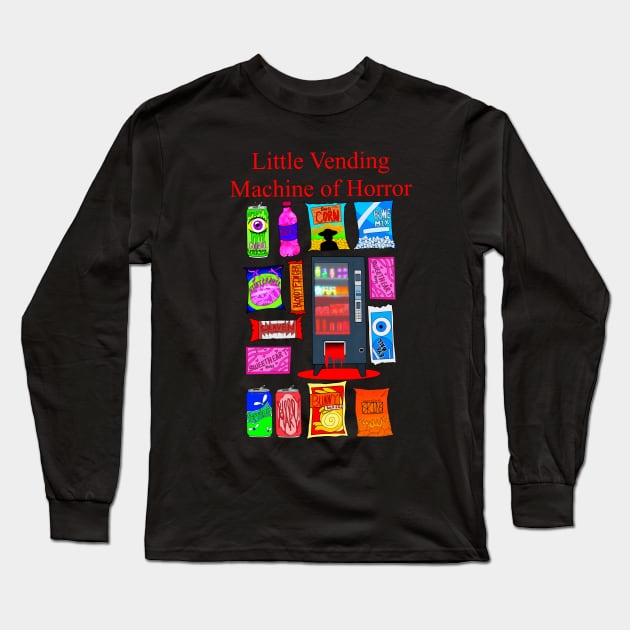 Little Vending Machine of Horror Long Sleeve T-Shirt by AlathaStudioArt